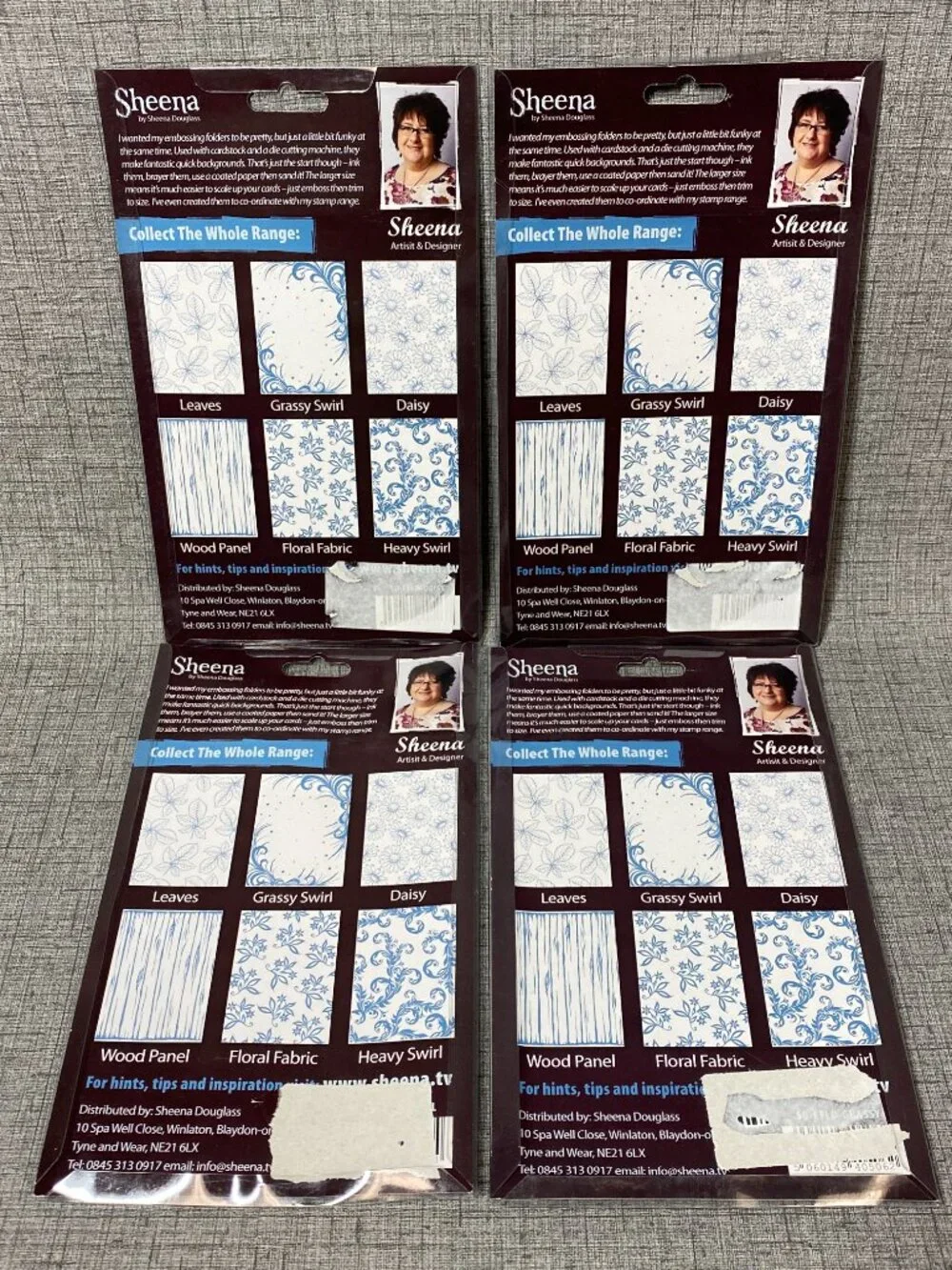 Sheena Douglass 5x7 Embossing Folder Lot - NEW